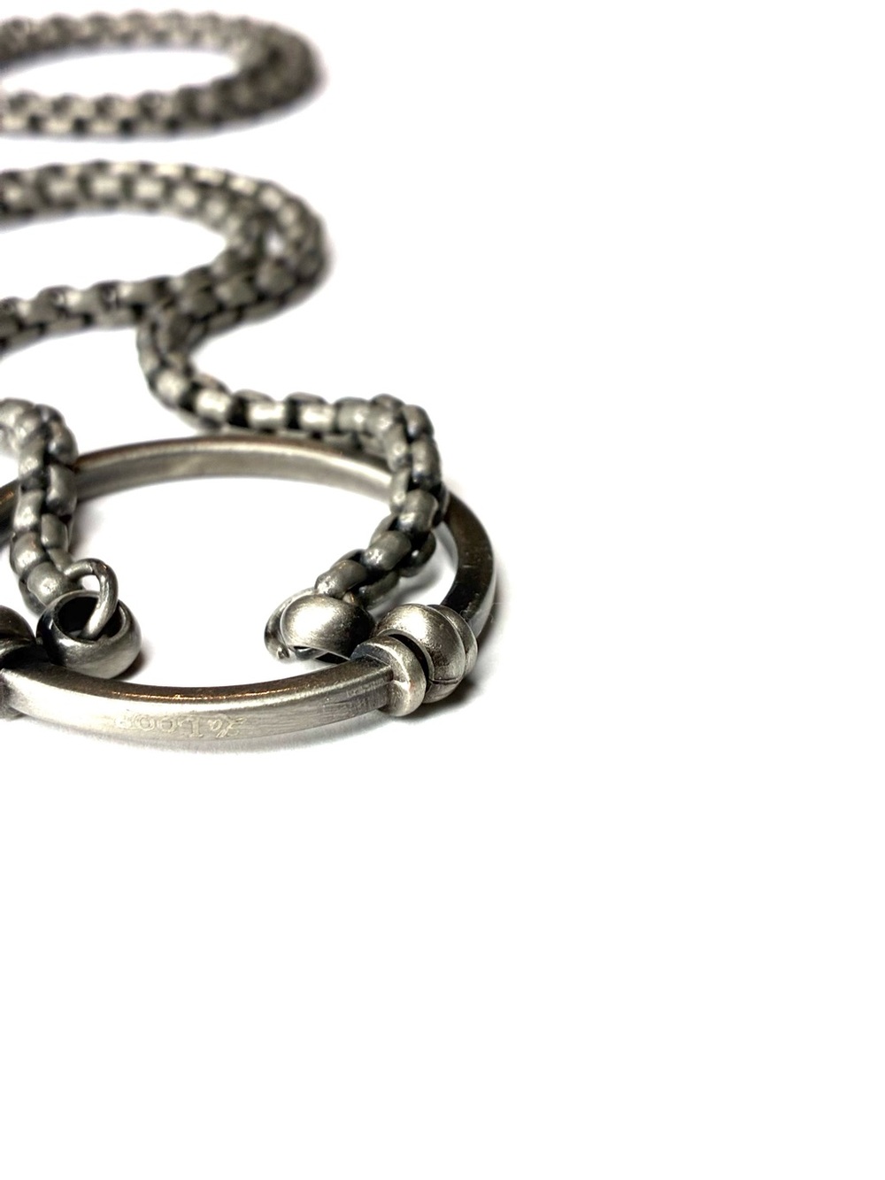 La LOOP "The Charlie" Designer Eyeglass Necklace - Antique Oxidized Silver - Picture 2 of 4
